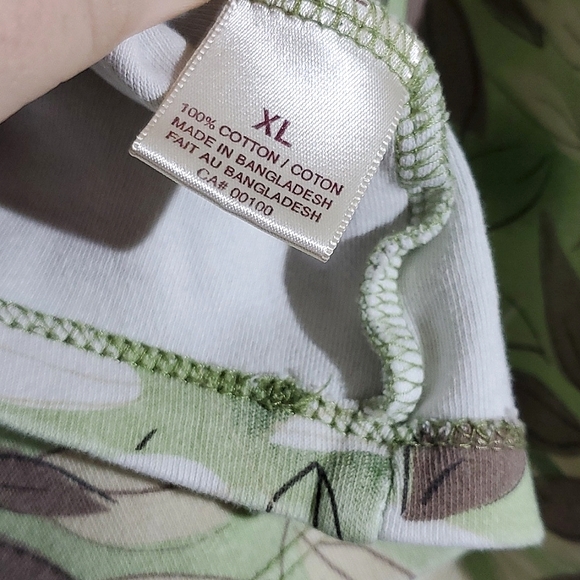 Carroll Reed Green Leaf/Fern 3/4 Sleeve Cotton Shirt - Size XLarge - Picture 12 of 13